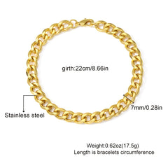 Stainless Steel Chain Bracelet for Men