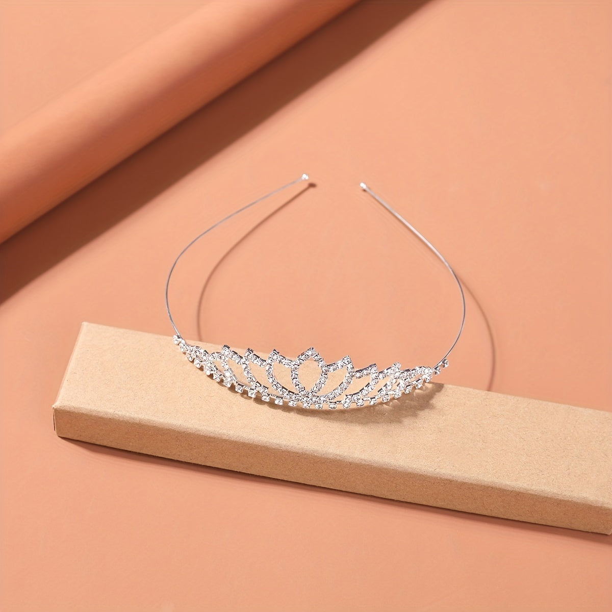Rhinestone Tiara Crown Hair Band Glitter Headdress for Women Girls