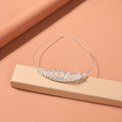 Rhinestone Tiara Crown Hair Band Glitter Headdress for Women Girls