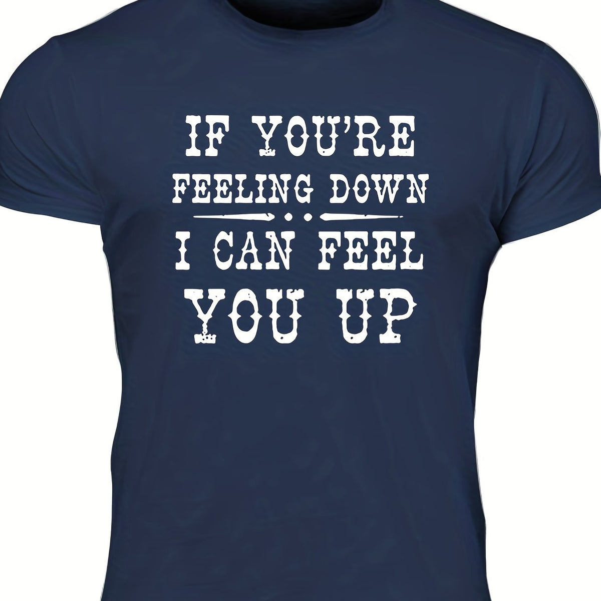 Slightly Stretch Men's Letter Print T-shirt