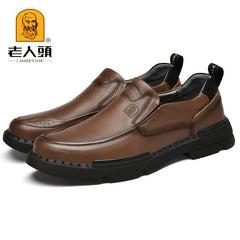 Men's Comfy Loafer Shoes Non-Slip Slip-On Stitch Detail