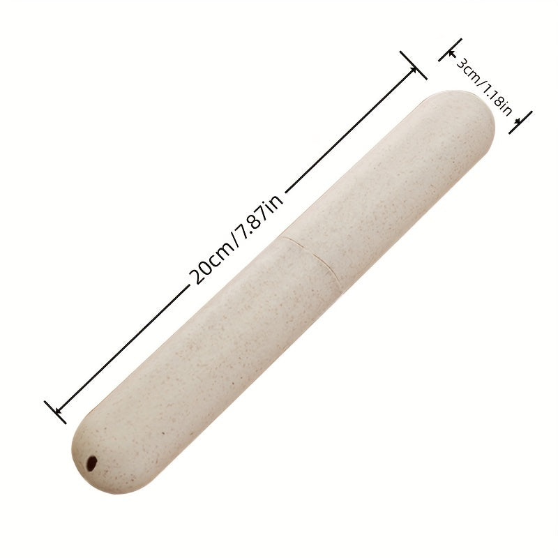Portable Travel Toothbrush Box Wheat Straw Toothbrush Tube