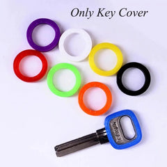 8pc/set Bag Organizer Elastic Key Cap Covers Keyring Rings