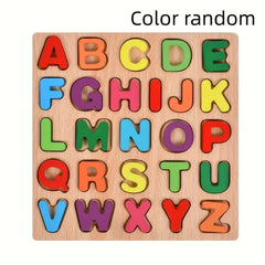 Wooden Alphabet Puzzle for Kids - Early Education Building Blocks
