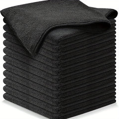 12pcs Microfiber Dish Cloths Absorbent Daily Cleaning Rags Scouring Pads