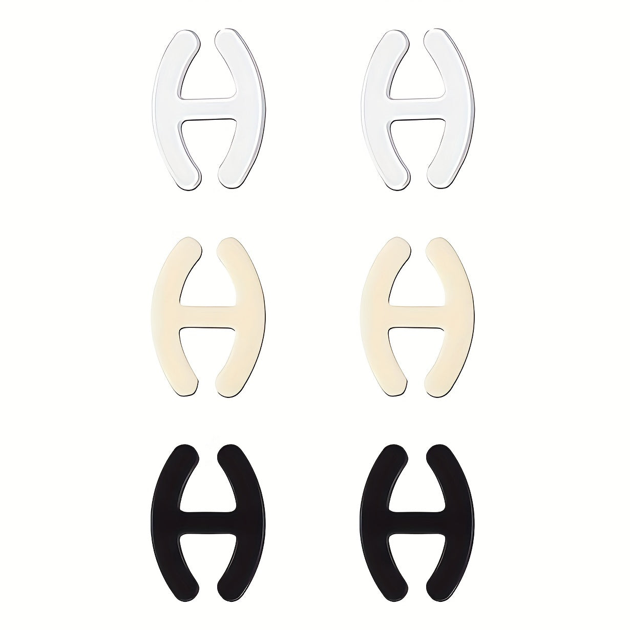 12pcs Invisible Bra Strap Clips Non-slip Buckles for Braless Look