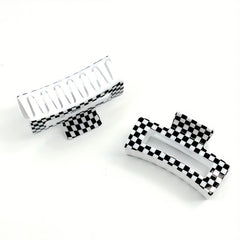 Plaid Pattern Hollow Hair Claw Shark Claw Hair Accessories
