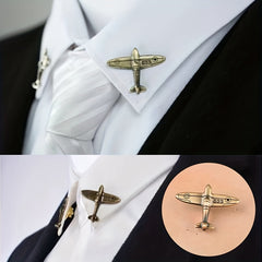 Men's Bronze Aircraft Suit Collar Pin 533 Fighter