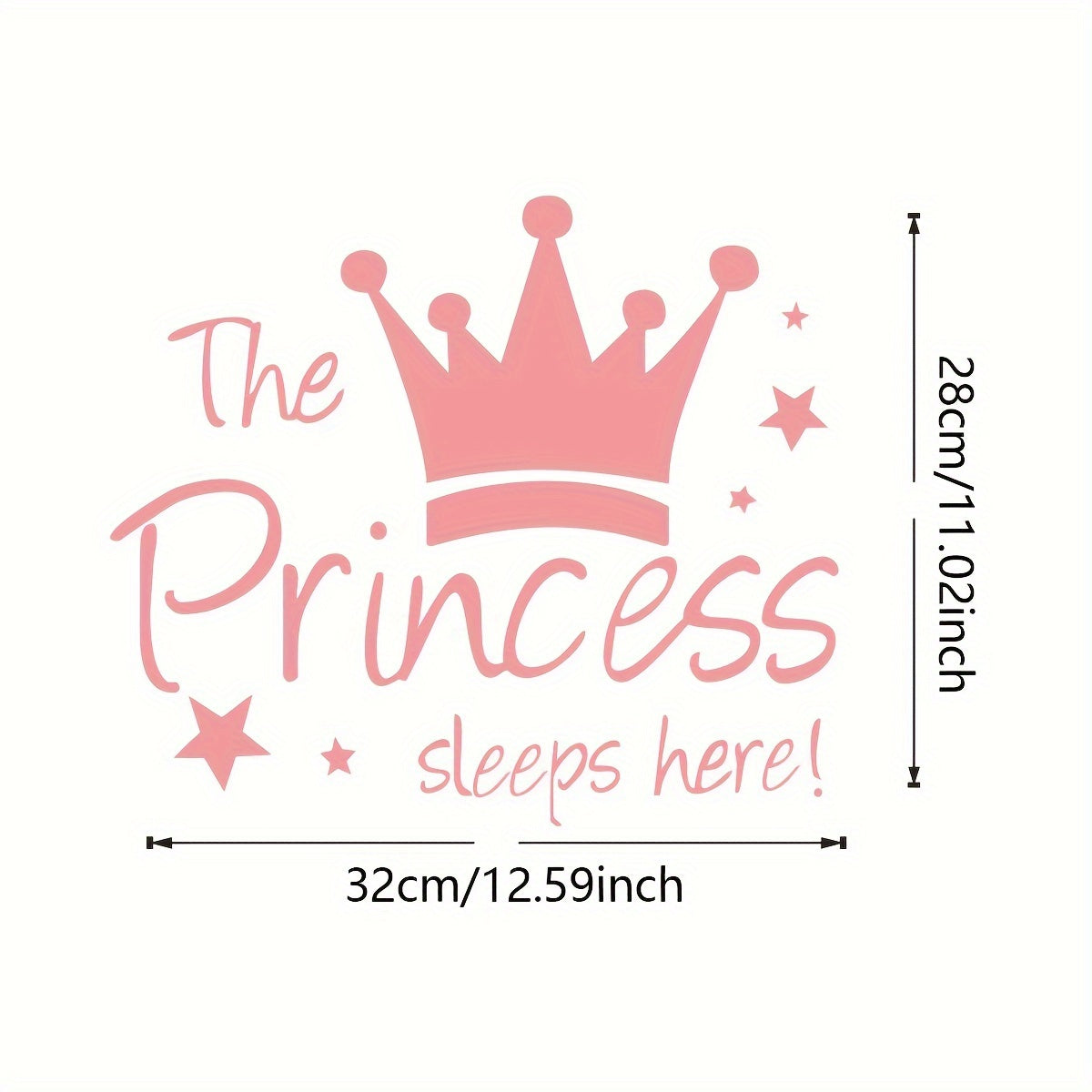 Princess Crown Wall Sticker for Bedroom Decoration