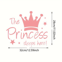 Princess Crown Wall Sticker for Bedroom Decoration