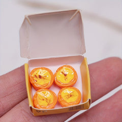 Portuguese Egg Tart Dollhouse Decor Paper Model Accessories