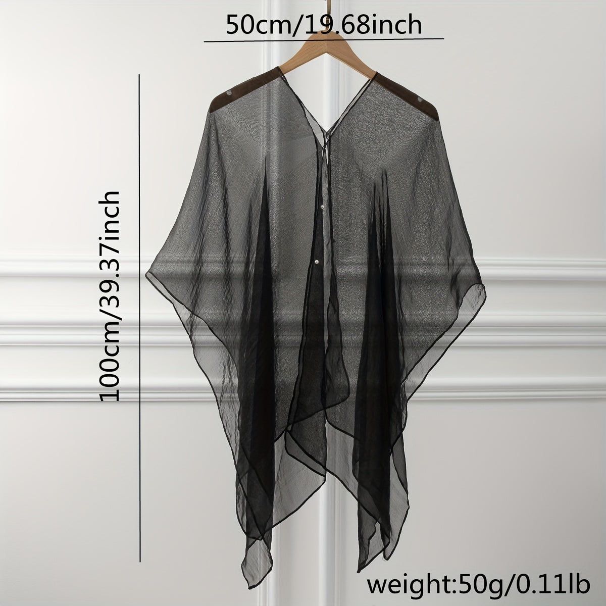 Soft Solid Gauze Shawl Oversized Sunproof Bikini Cover Up