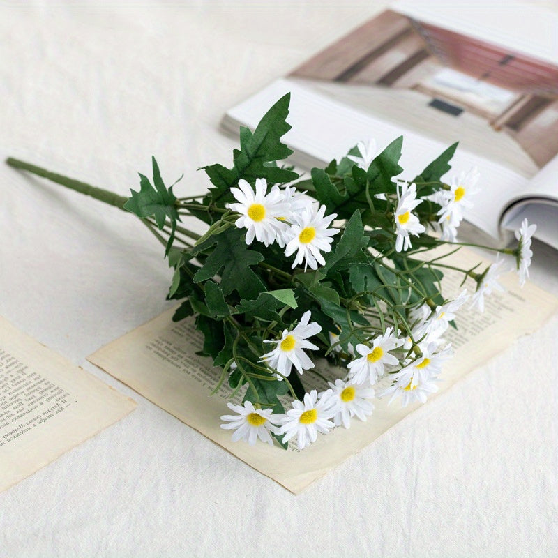 9 Forks Artificial Daisy Flower Real Touch Arrangement Home Wedding Office Decor