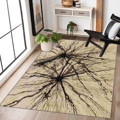 Boho Area Rug Soft Machine Washable Non Slip Backing Stain Resist