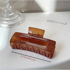 Resin Hair Claw Jelly Ponytail Holder for Women Girls