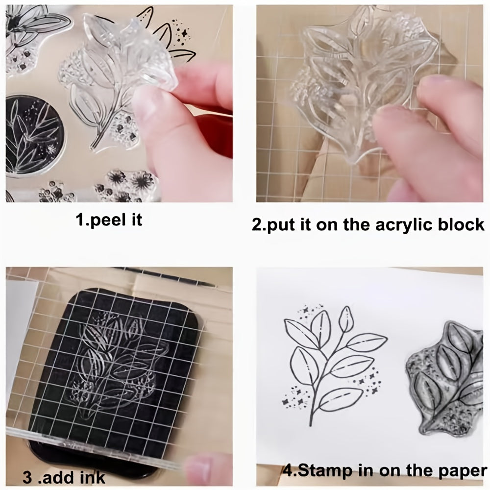 Clear Silicone Stamps for DIY Scrapbooking and Arts Crafts