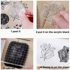 Clear Silicone Stamps for DIY Scrapbooking and Arts Crafts