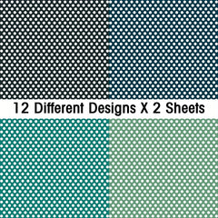 Scrapbooking Paper Pack 15 24x15 12 Plaid Dot Paper 24 Sheets