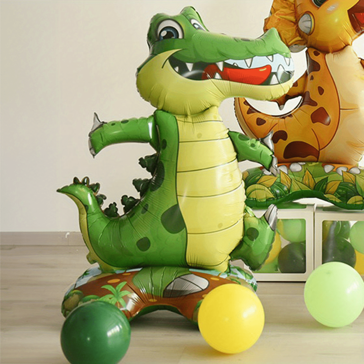 Standing Triceratops Tyrannosaurus Rex Shaped Aluminum Film Balloon
