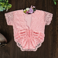 2Pcs Baby Girl Lace Costume Photo Props Newborn Clothes
