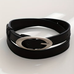 Stylish Oval Buckle Thin Belt Casual Jeans Pants Belt