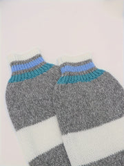  Colorblock Round Neck Sweater