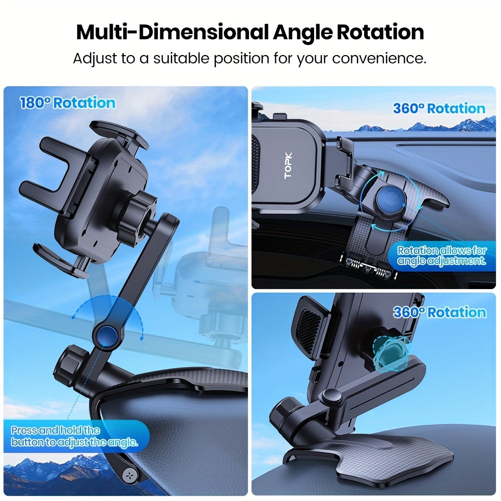Dashboard Car Phone Holder Stable Mount Anti-slip Clip All Smartphone