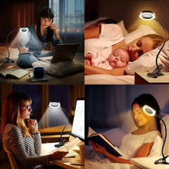 LED Desk Lamp Table Clamp Microblading Tattoo Eye Protection Light 3 Modes