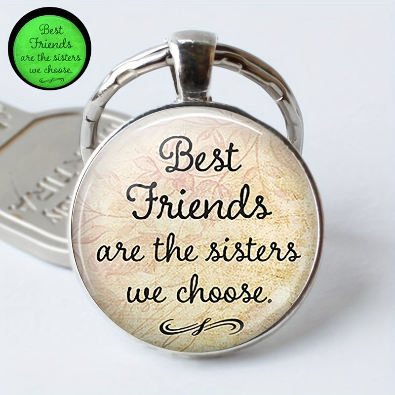 Luminous Keychain Friendship Time Gem Pendant Jewelry Gift