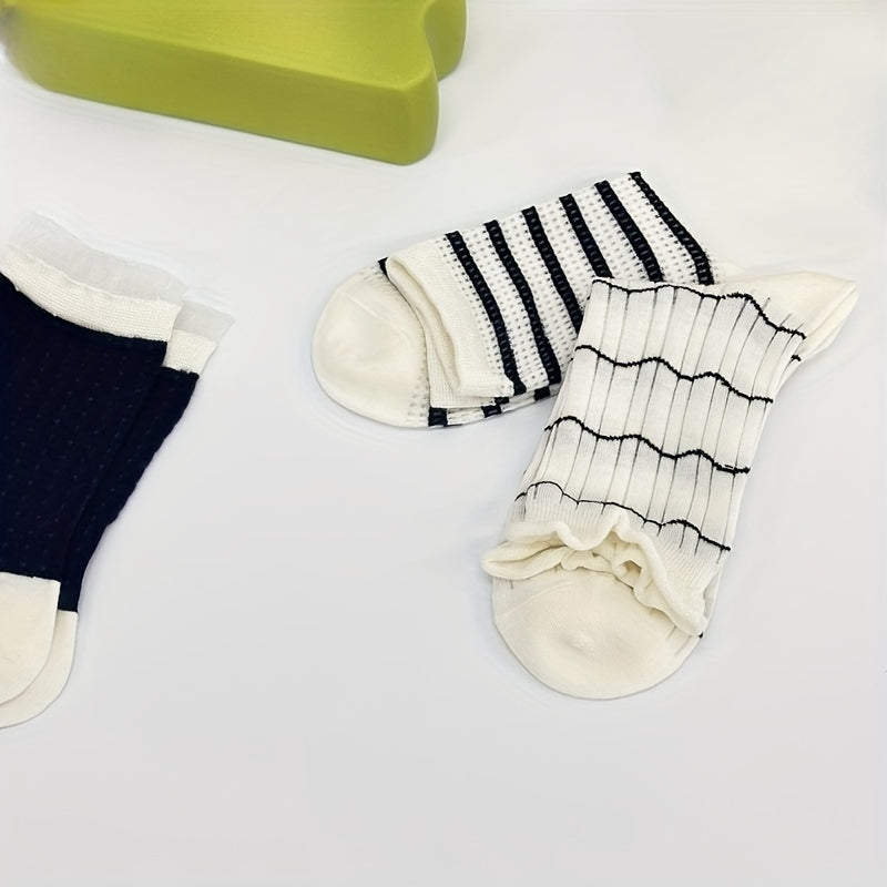 Colorblock Mid Tube Socks Women's Stockings