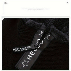 Winter Warm Zipper Knitted Hat Unisex Outdoor Cycling Coldproof Windproof