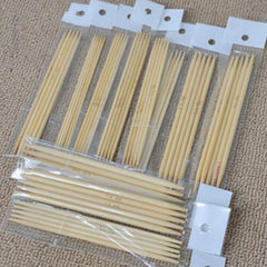 55pcs Double Pointed Carbonized Bamboo Knitting Crochet Needle Set