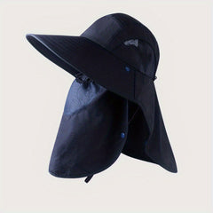 Men's Summer Wide Brim Face Covering Cape Hat