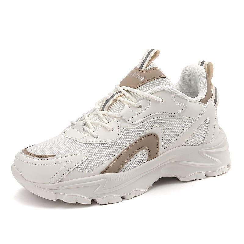 Mesh Breathable Chunky Sneakers Lace Up Sport Shoes