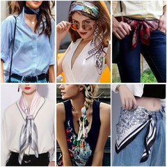 Luxury Silk Scarf Print Satin Scarf Head Neck Scarf Hair Wrap