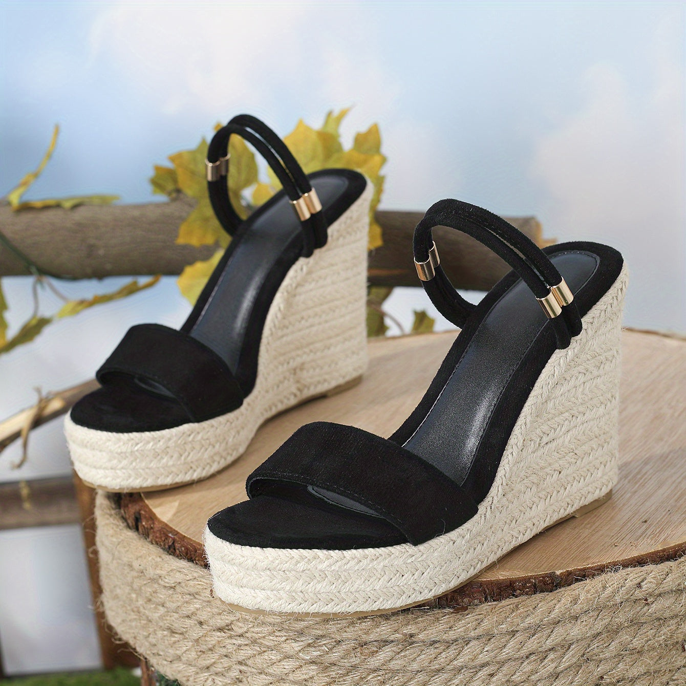 Women's Espadrille Wedge Sandals Slip On Heels Slingback Platform Sandals