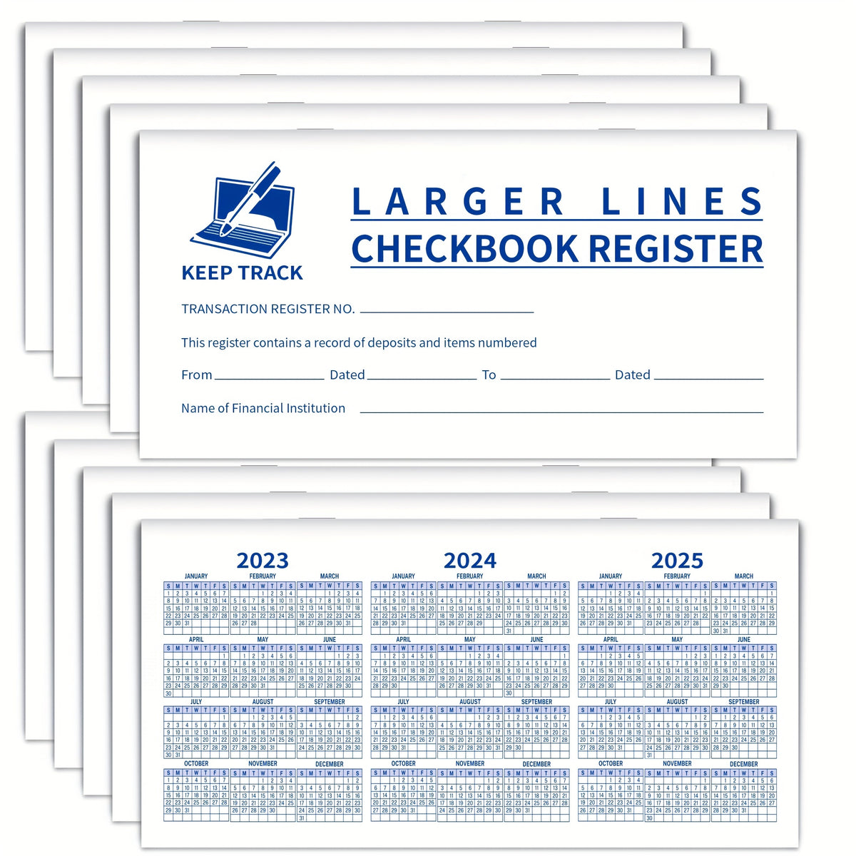 10pcs Check Registers Deposit Credit Bank Account Balance Ledger Easy