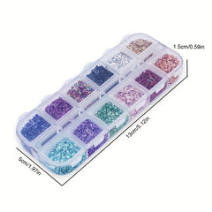 Colorful Crushed Glass Stones Resin Filler DIY Crafts Nail Art Decor