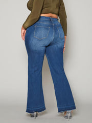  Casual Jeans Women's Raw Trim High Rise
