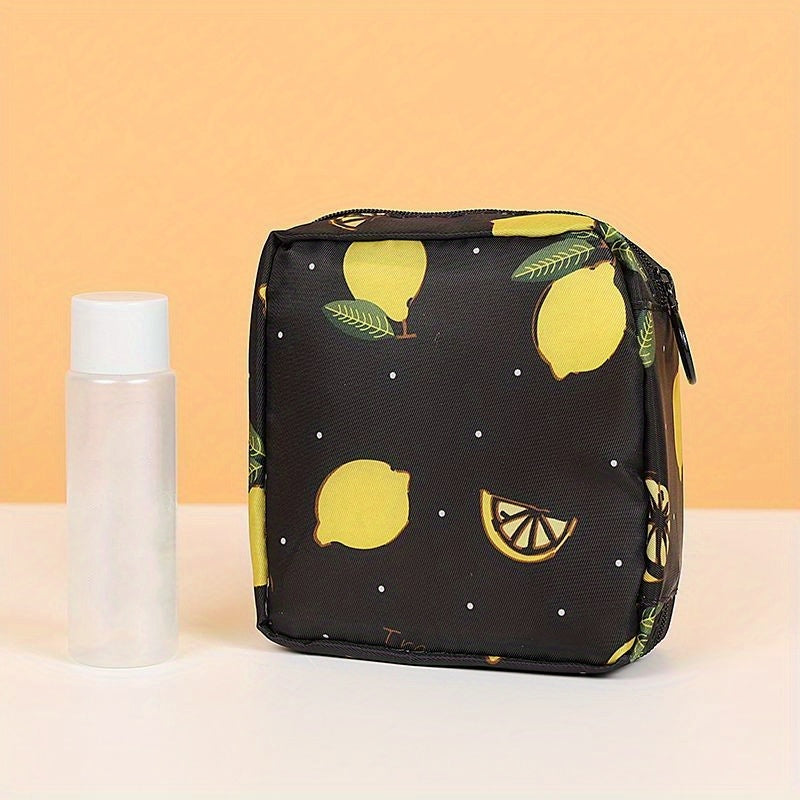Cartoon Pattern Storage Pouch Zipper Sanitary Napkin Bag