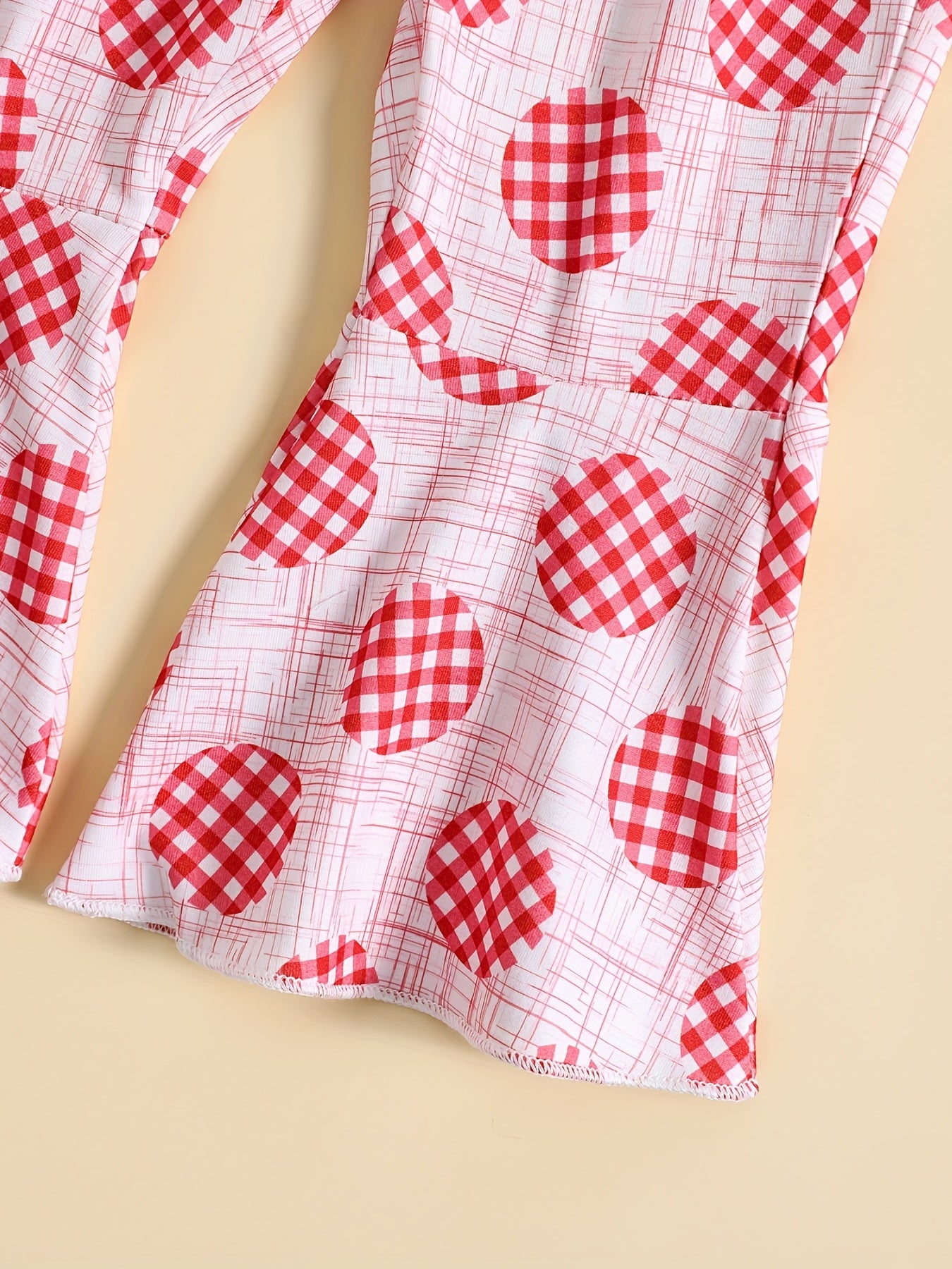Baby Girls Casual Plaid Flared Pants for Summer
