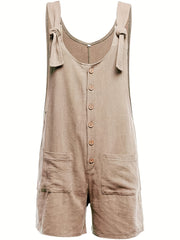Knot Strap Overall Jumpsuit For Spring & Summer