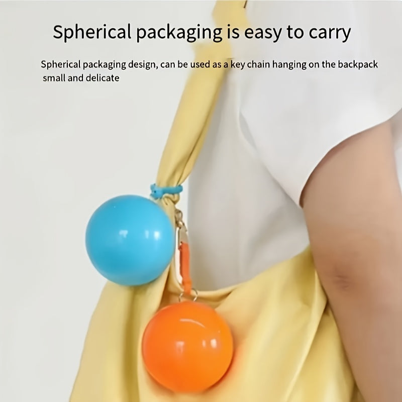 3pcs Portable Disposable Raincoats Compressed Spherical Ball Raincoats