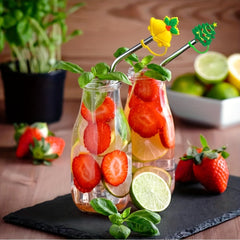 12pcs Cartoon Christmas Straw Cover Reusable Dustproof Straw Plugs Cup Accessori