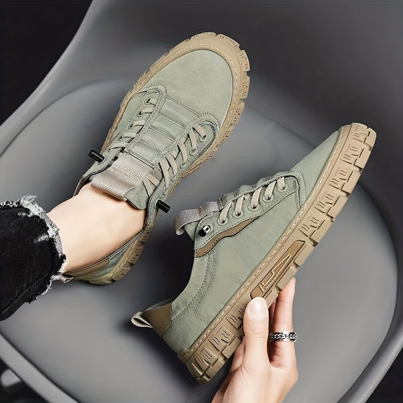 Men's Lace up Skate Shoes Good Grip Canvas Sneakers