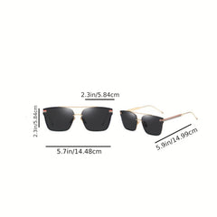 Square Striped UV400 Sunglasses for Driving Vacation Travel