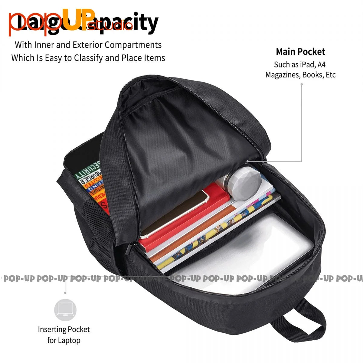 90S Radio Head Discography Backpack Large Capacity Art Print Sports Bag