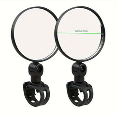 2pcs Adjustable Rotatable Bike Mirrors for MTB and Road Bikes