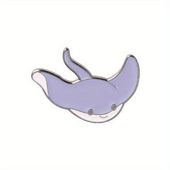 Enamel Marine Life Brooch Set Shark Jellyfish Seahorse Pins