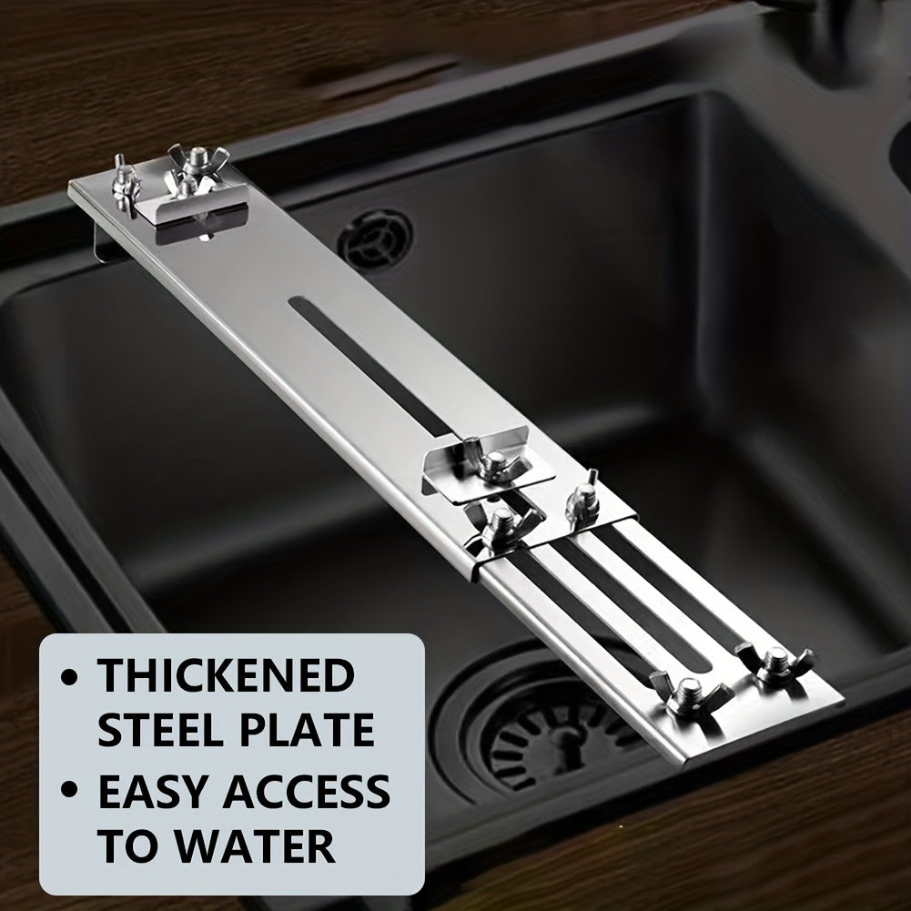 Stainless Steel Whetstone Holder for Kitchen Sink Sharpening